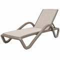 Gartenliege 190 x 70 x 95 cm Kunststoff und Textilgewebe Taupe verstellbar